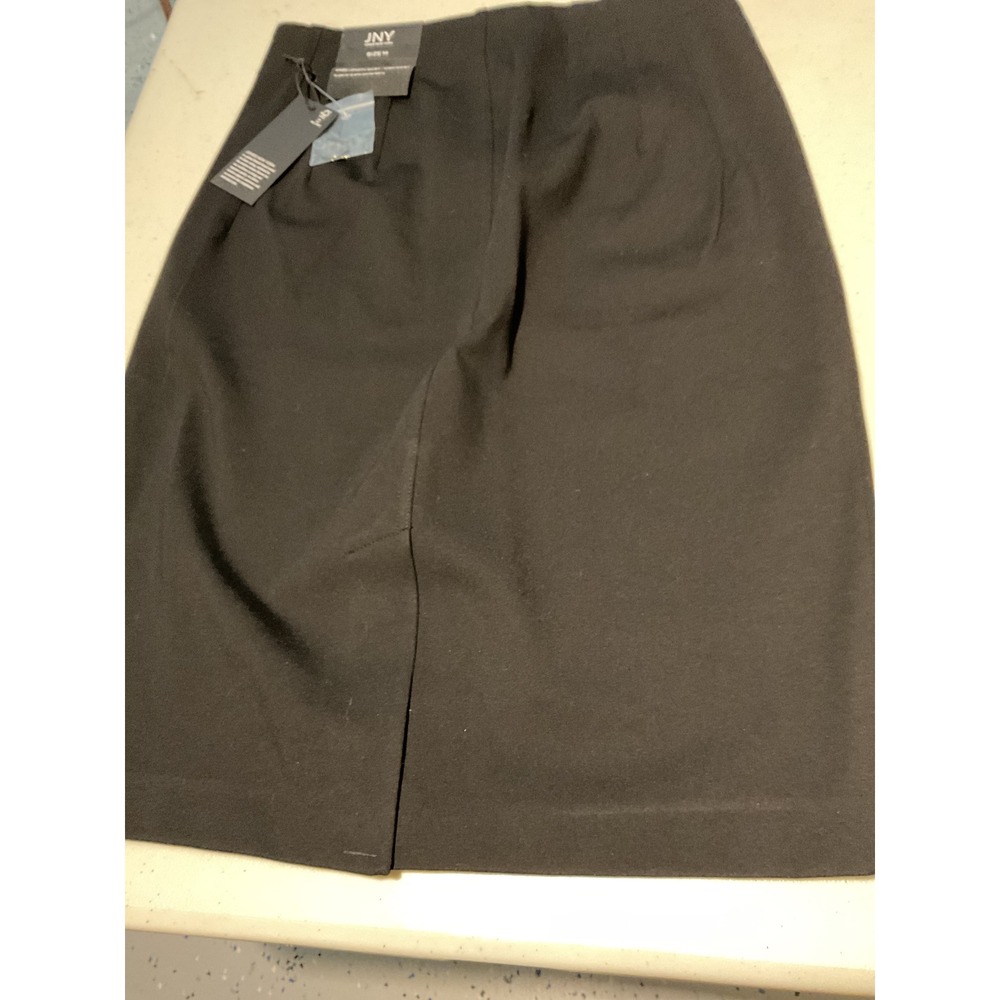 Jones New York Womens Black Ponte Knee Length High Waist Pencil Skirt NWT Size M